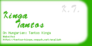 kinga tantos business card